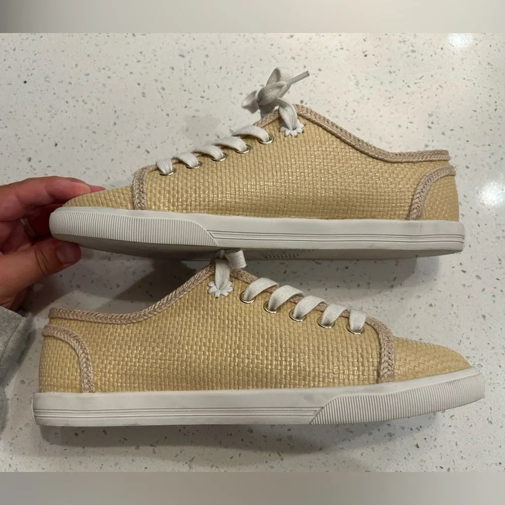 Jack Rogers Woven Raffia Sneakers Size 8